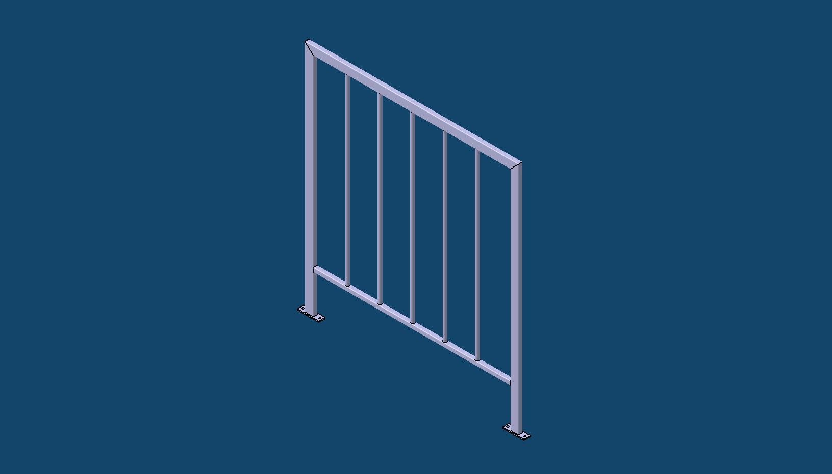 Wire fence  003  3D Model Free 3D model_4