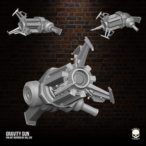 Gravity Gun Half Life Fan Art Stl Files for action figures 3D print model
