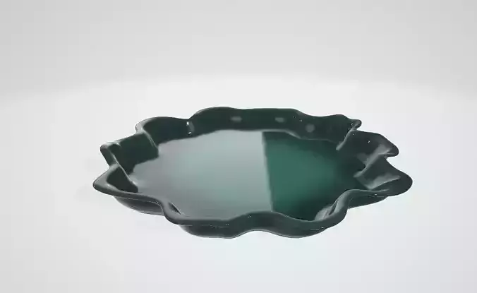 Le Creuset Stoneware Iris Collection Serving Plate 3D model