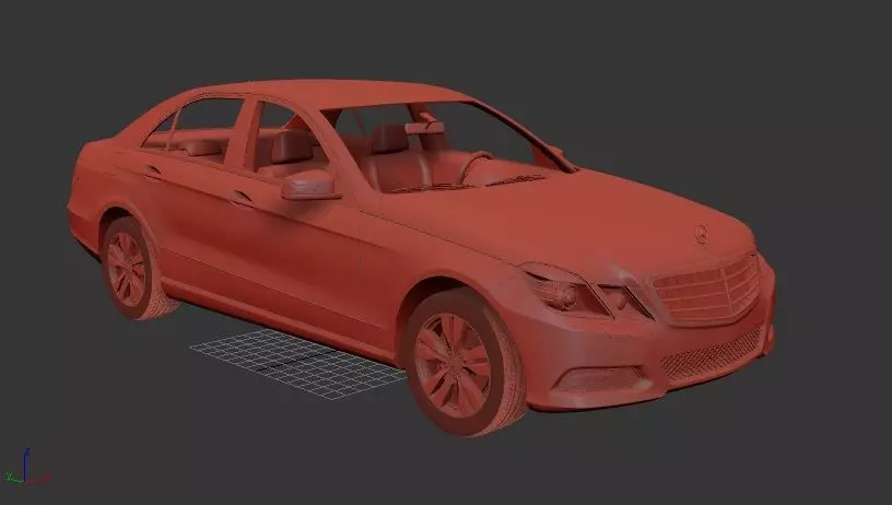 Mercedes Benz E class sedan 2010 3D print model_0