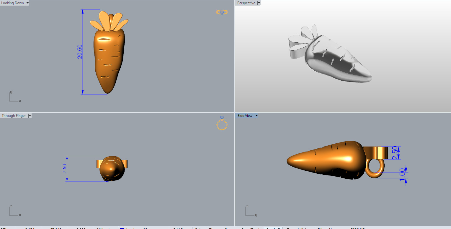 Fruit Charms 3D Model Pineapple lemon Cherry Grape Avocado etc 3D print model_4