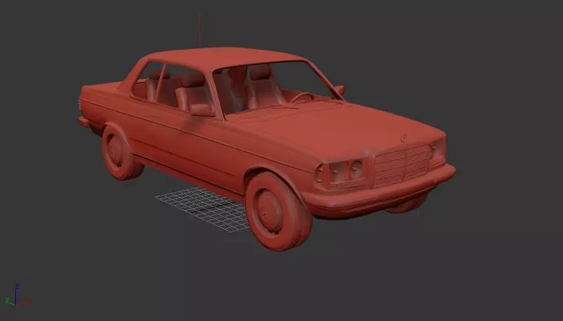 Mercedes Benz E class W123 coupe 1975 3D print model_0