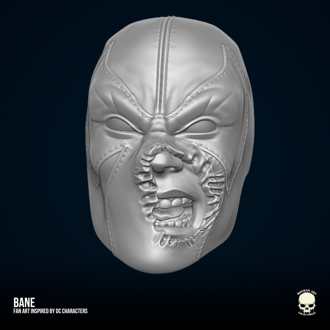 Bane DC Fan art STL Files for Action Figures 3D print model_6