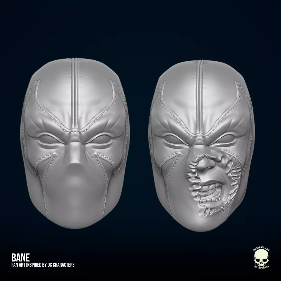 Bane DC Fan art STL Files for Action Figures 3D print model_0