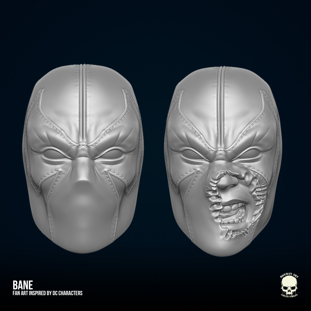 Bane DC Fan art STL Files for Action Figures 3D print model_7