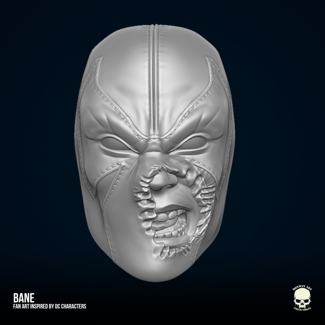 Bane DC Fan art STL Files for Action Figures 3D print model_2