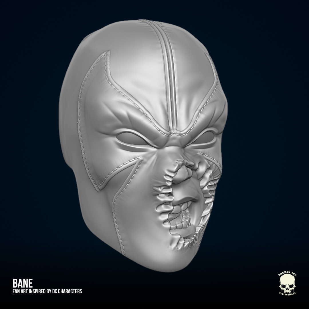 Bane DC Fan art STL Files for Action Figures 3D print model_20