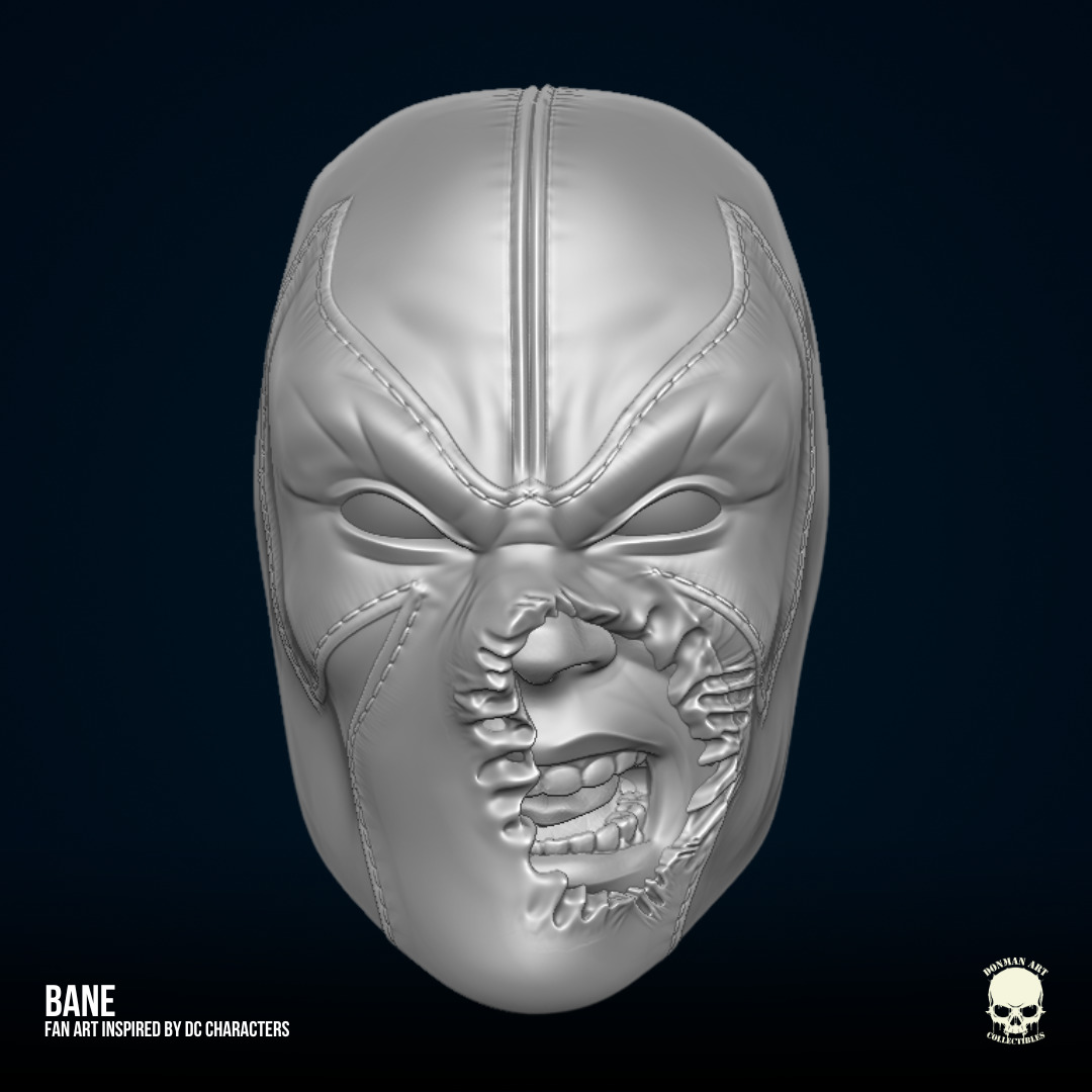 Bane DC Fan art STL Files for Action Figures 3D print model_9