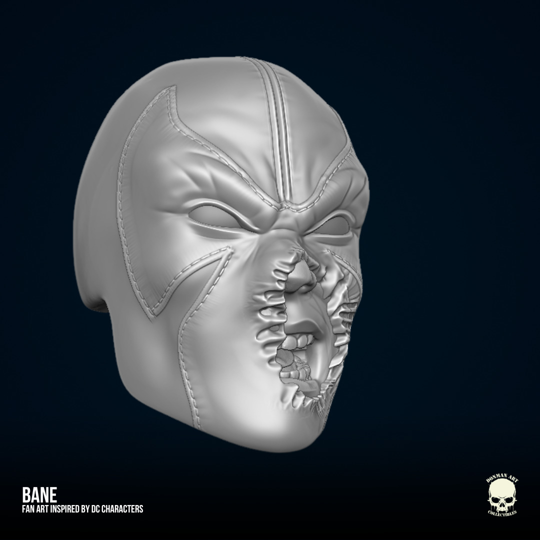 Bane DC Fan art STL Files for Action Figures 3D print model_5