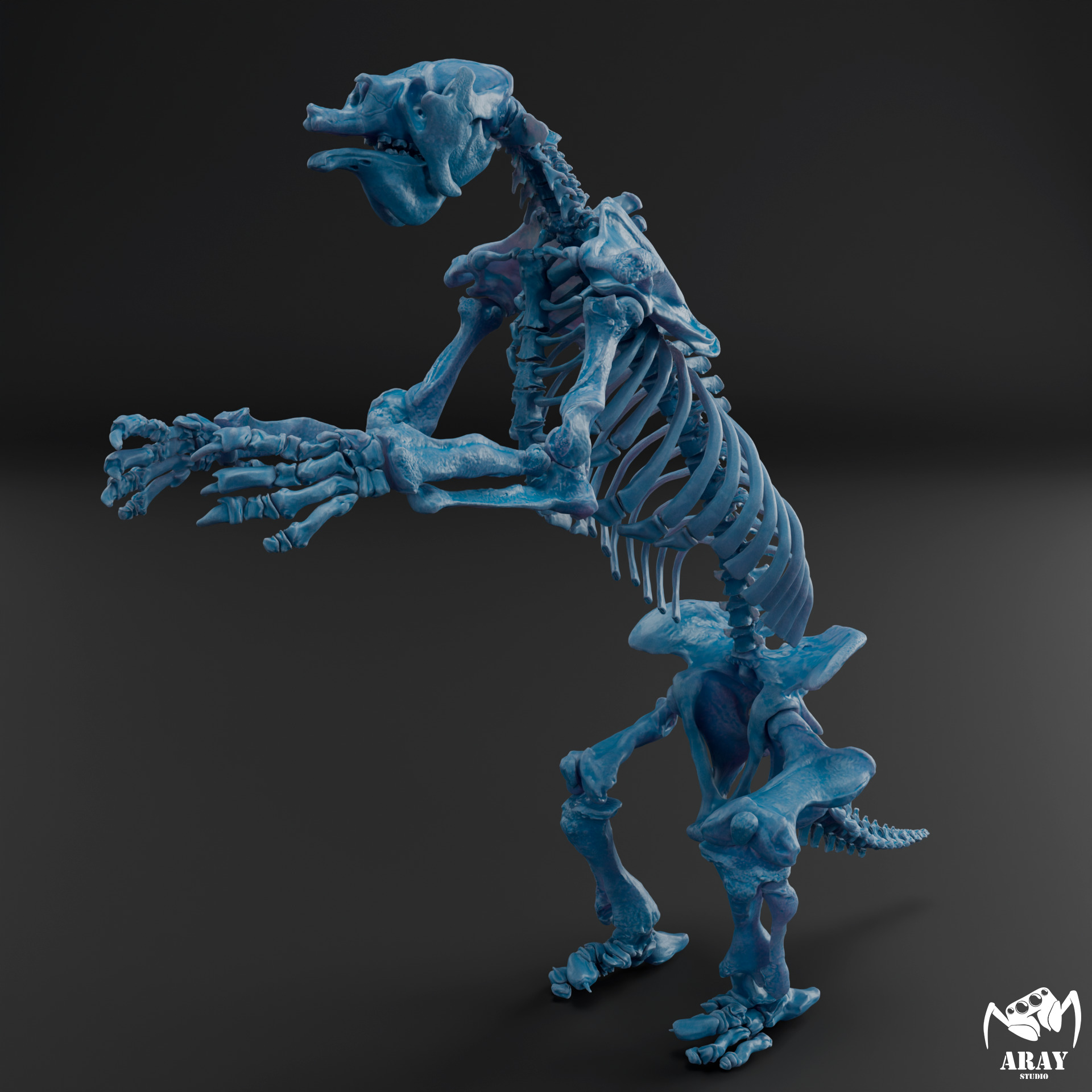 Megatherium americanum - giant ground sloth skeleton 3D print model_9
