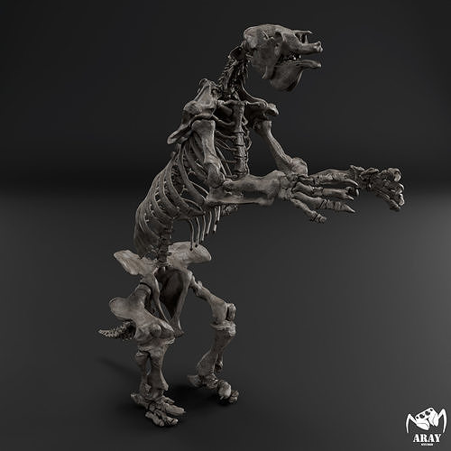 Megatherium americanum - giant ground sloth skeleton 3D print model