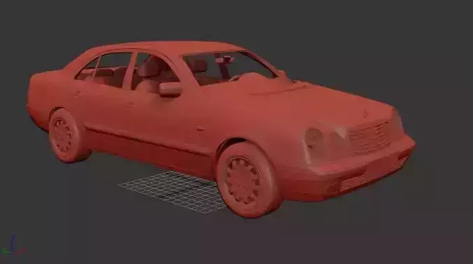 Mercedes Benz E class W210 sedan 1996 3D print model