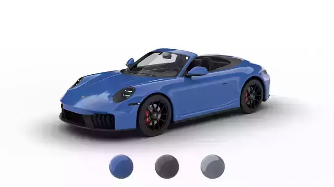 Porsche 911 Carrera GTS Cabrio 2025 3d model 3D model