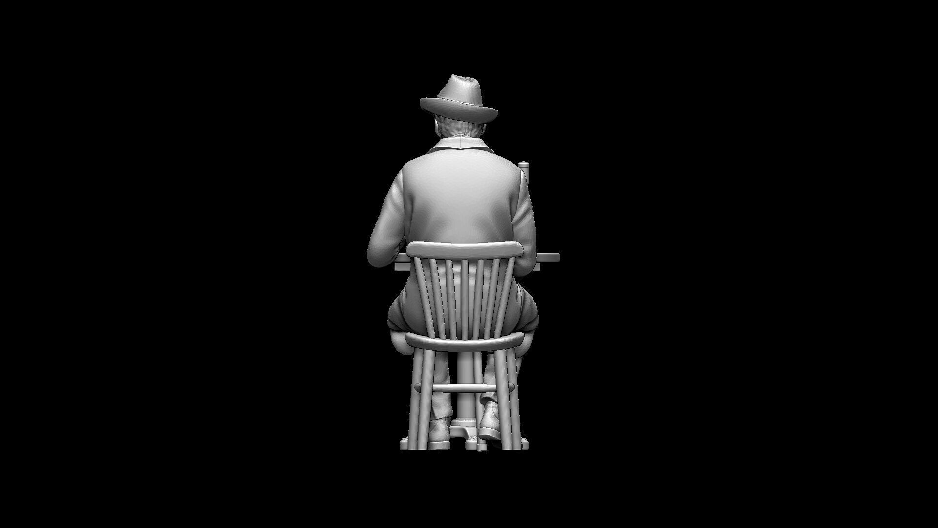 man on the chair 3D print model_12
