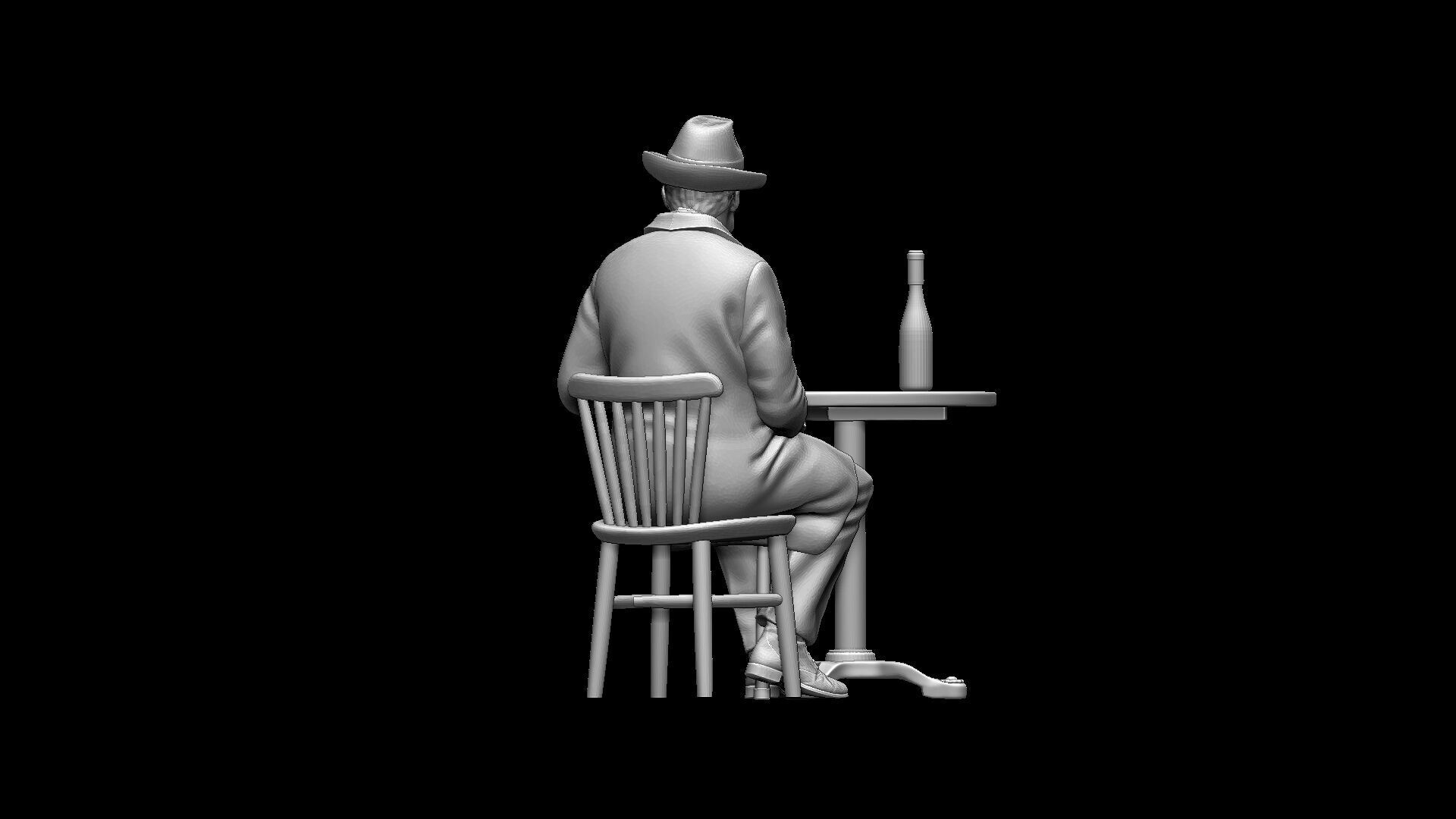 man on the chair 3D print model_22