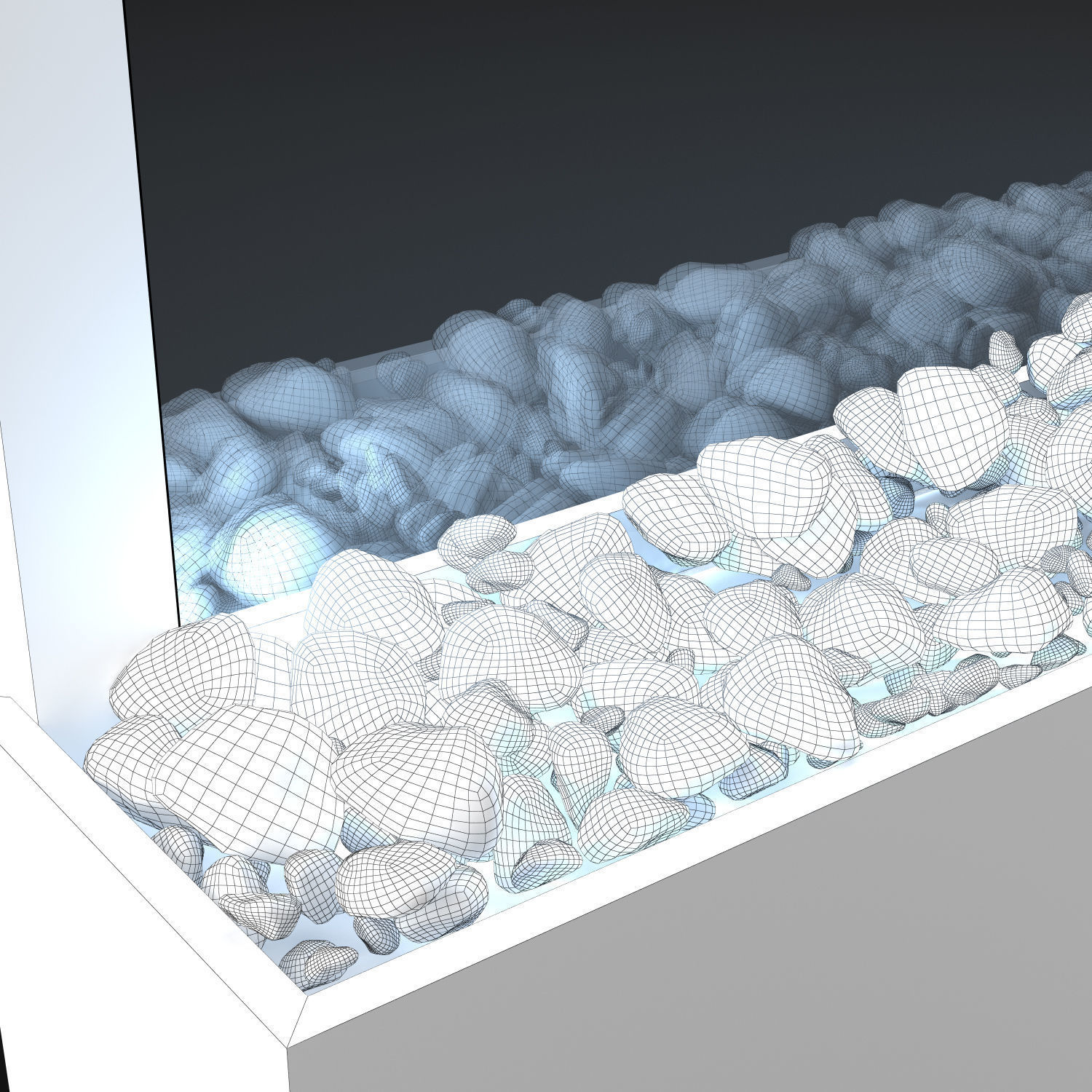 Waterfall Panel Interior Decoration 3D model_4