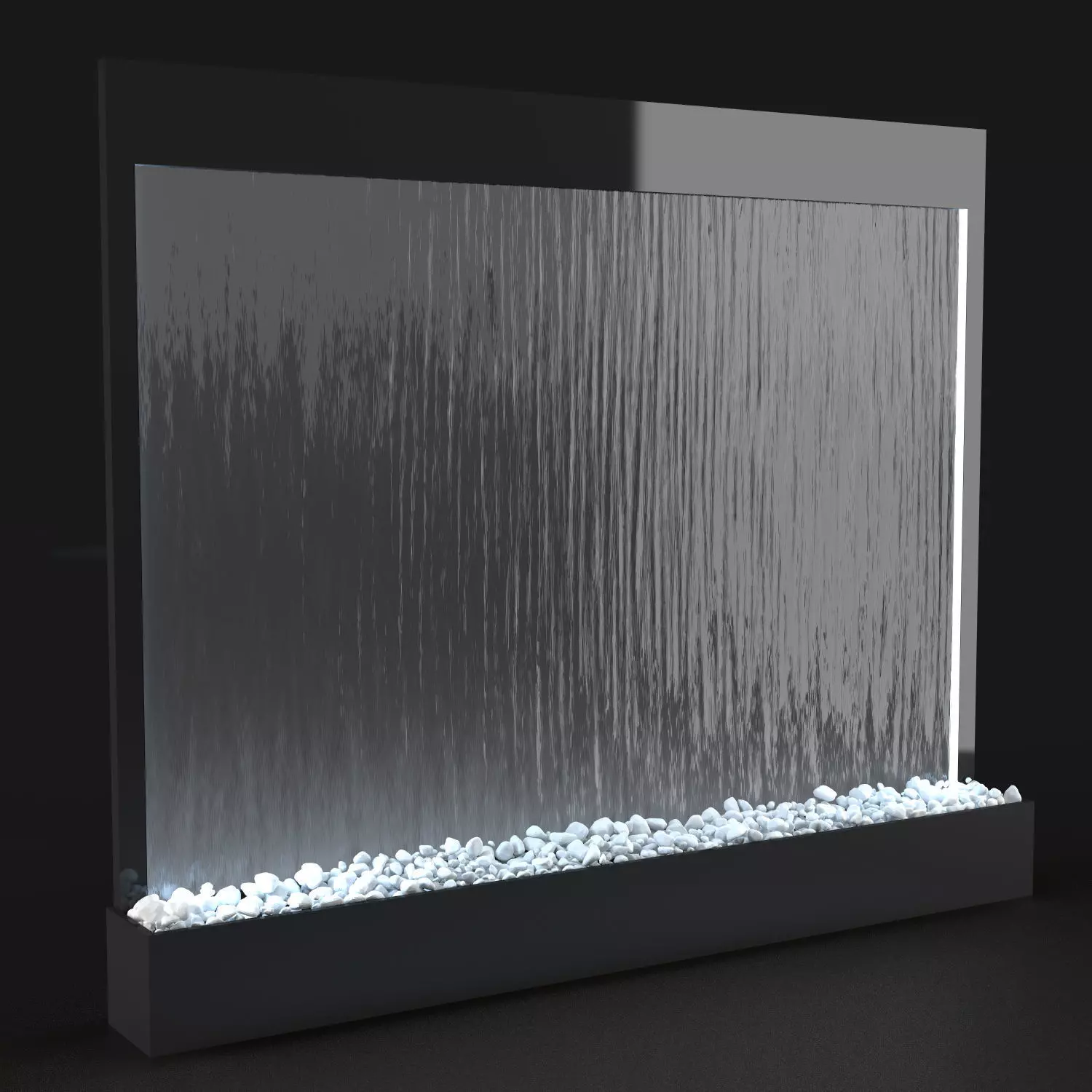 Waterfall Panel Interior Decoration 3D model_0