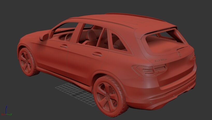 Mercedes Benz GLC class X205 FCell 2016 3D print model_2