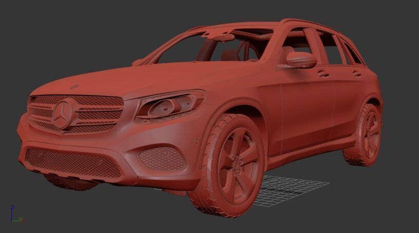 Mercedes Benz GLC class X205 FCell 2016 3D print model_1