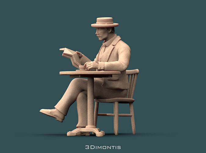 Man on the chair 3D print model