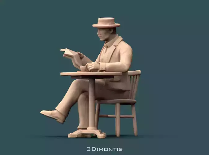 Man on the chair 3D print model