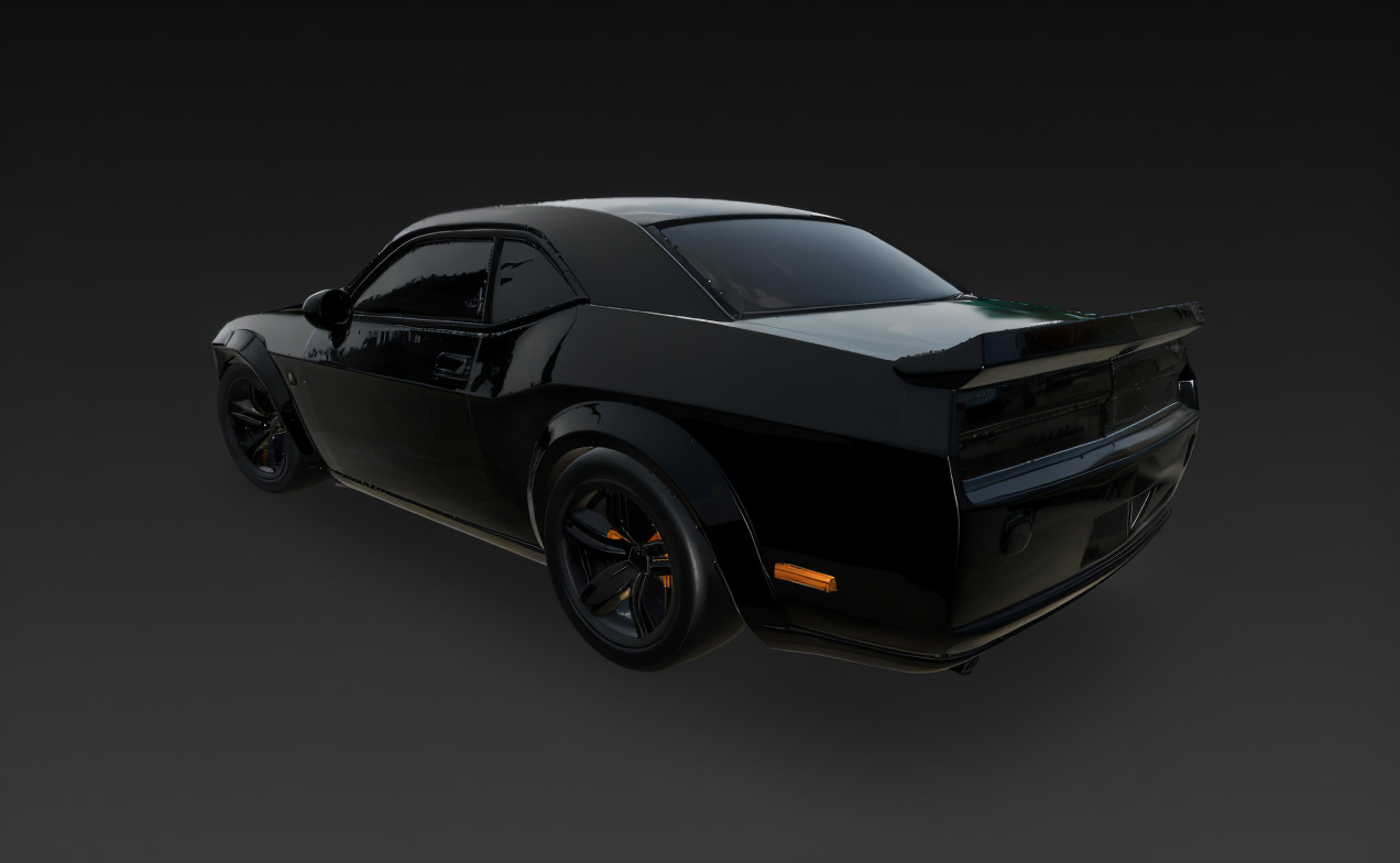 dodge helleat 3d car game asset  realistic model 3D model_5