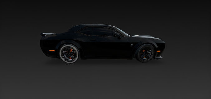 dodge helleat 3d car game asset  realistic model 3D model 4