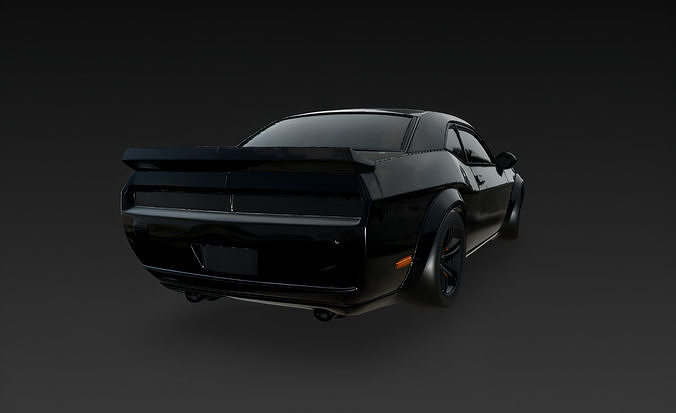 dodge helleat 3d car game asset  realistic model 3D model 2