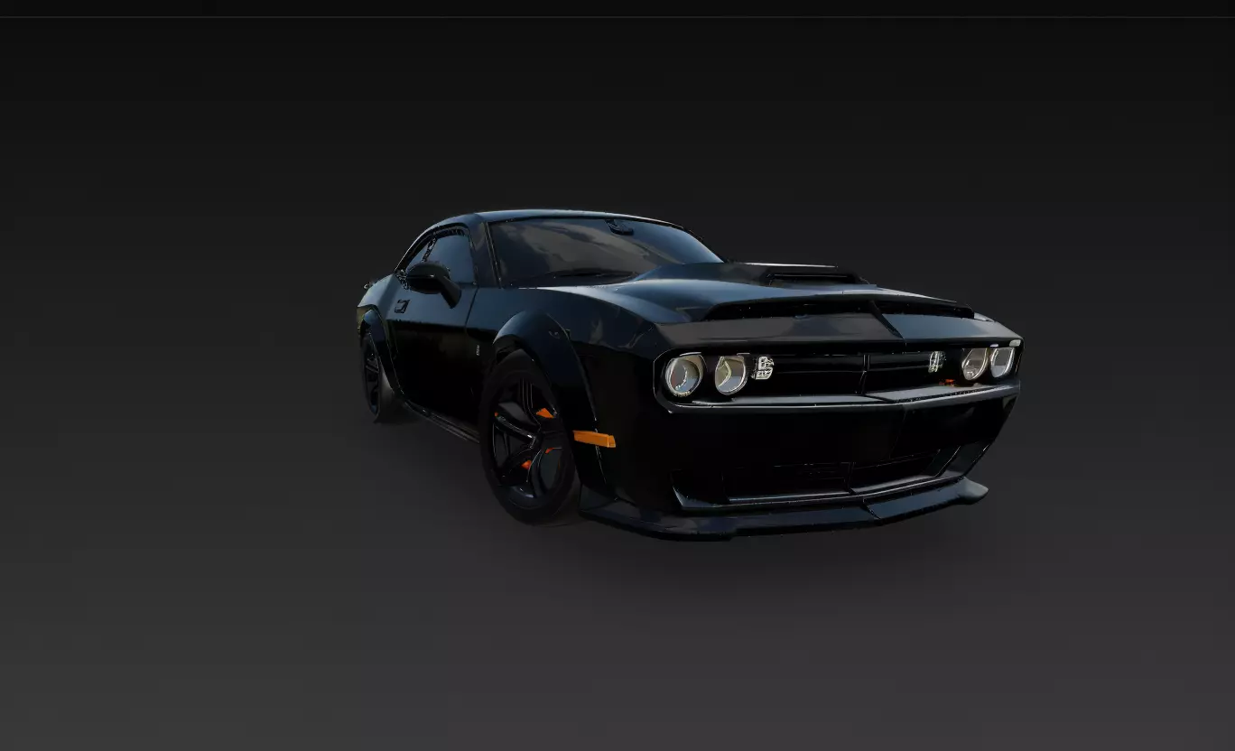dodge helleat 3d car game asset  realistic model 3D model_0