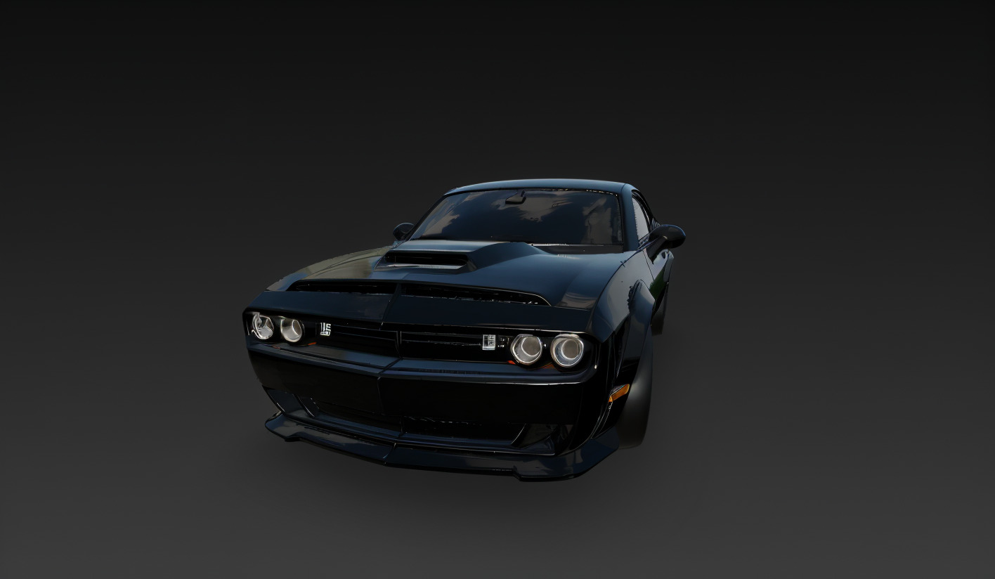 dodge helleat 3d car game asset  realistic model 3D model_4