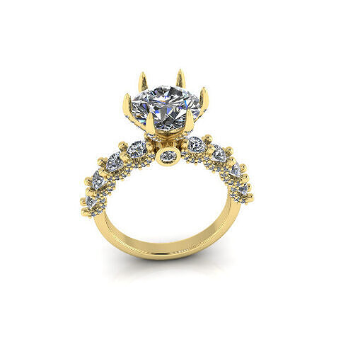 Solitaire engagement rings Model 7749 3D print model