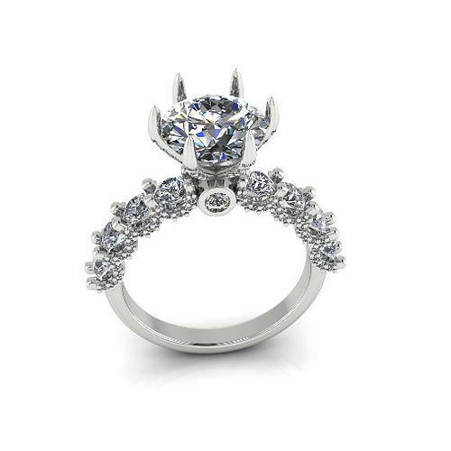 Solitaire engagement rings Model 7748 3D print model