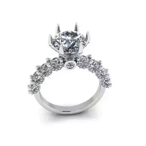 Solitaire engagement rings Model 7748