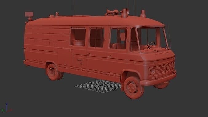 Mercedes Benz L 508 D Emergency Command Vehicle 1978 3D print model