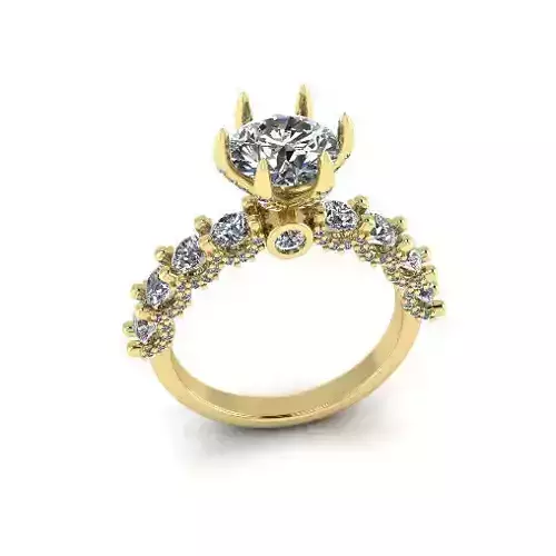 Solitaire engagement rings Model 7747