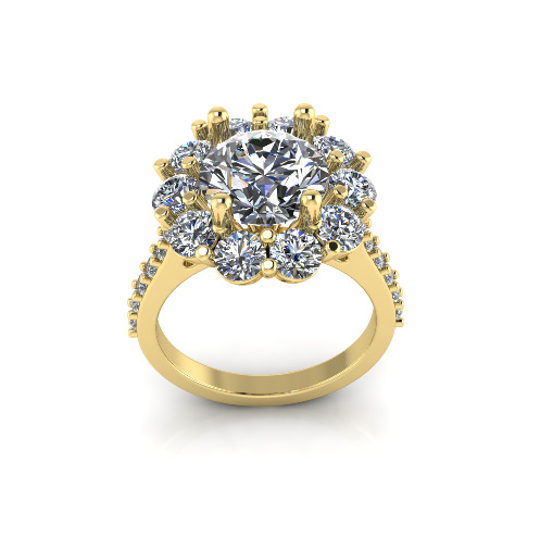 Solitaire engagement rings Model 7746 3D print model_1