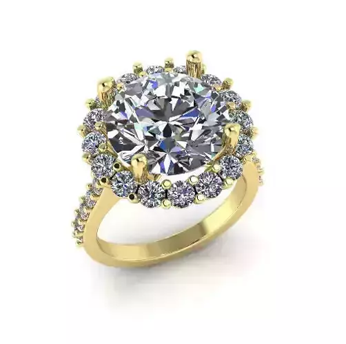 Solitaire engagement rings Model 7745