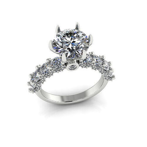 Solitaire engagement rings Model 7744 3D print model