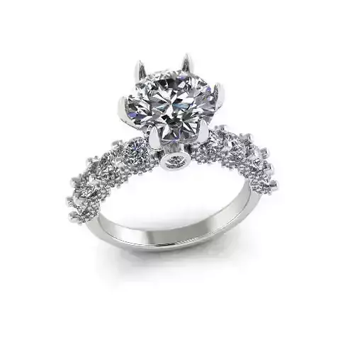 Solitaire engagement rings Model 7744