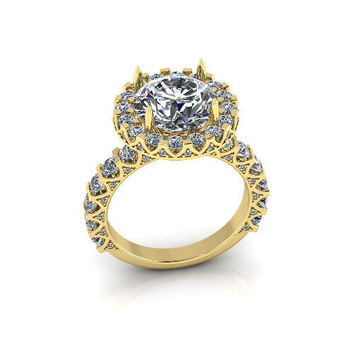 Solitaire engagement rings Model 7738 3D print model