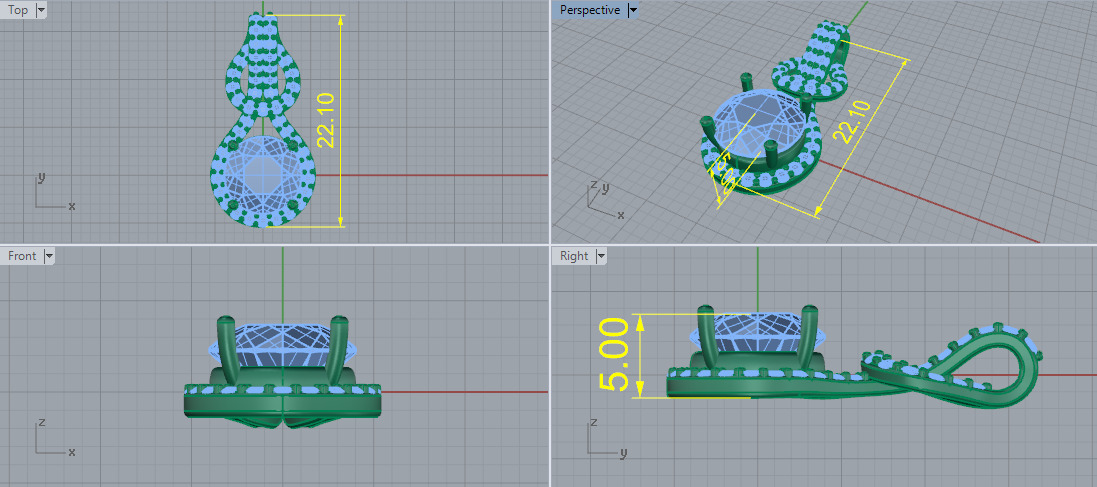 Pendant Model 7737 3D print model_5