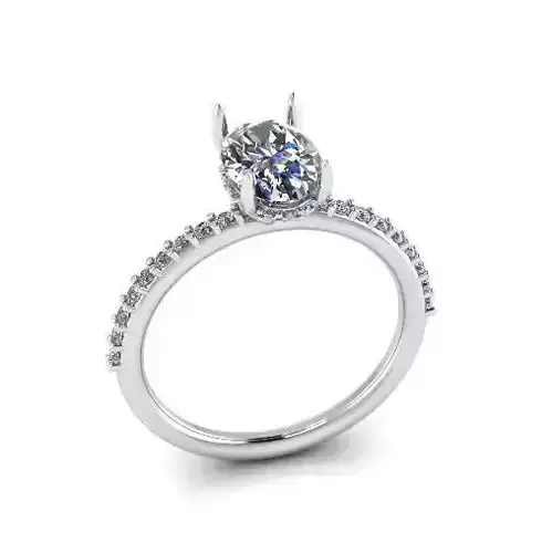 Solitaire engagement rings Model 7735