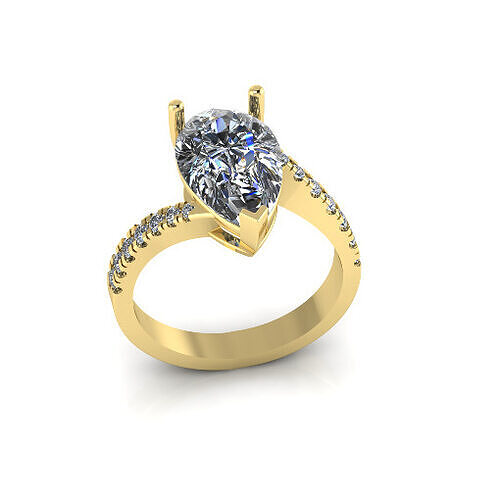 Solitaire engagement rings Model 7732 3D print model