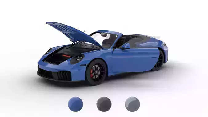 Porsche 911 Carrera GTS Cabrio 2025 HQ 3d model 3D model