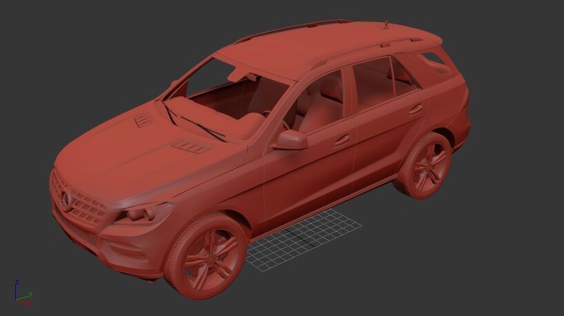 Mercedes Benz M class 2011 3D print model_1