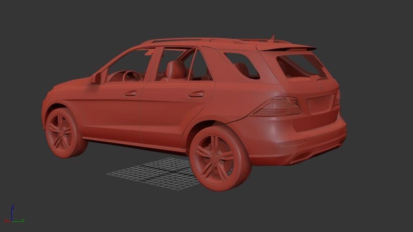 Mercedes Benz M class 2011 3D print model_2