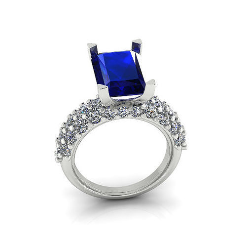 Solitaire engagement rings Model 7729 3D print model