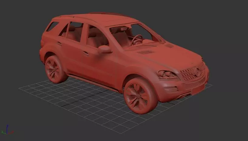 Mercedes Benz ML class 2011 3D print model_0