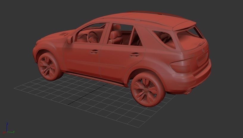 Mercedes Benz ML class 2011 3D print model_2
