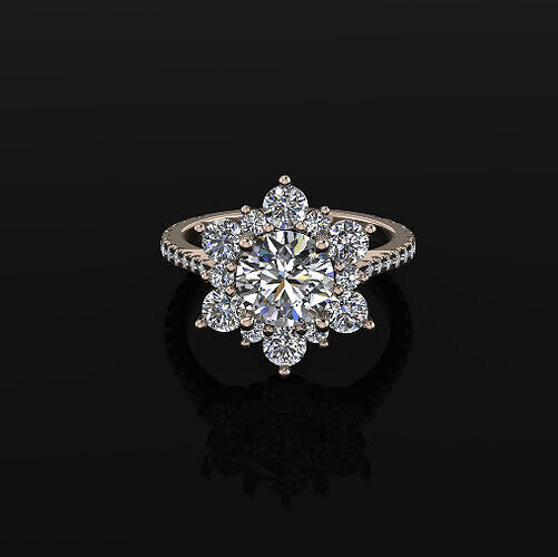 Solitaire engagement rings Model 7717 3D print model
